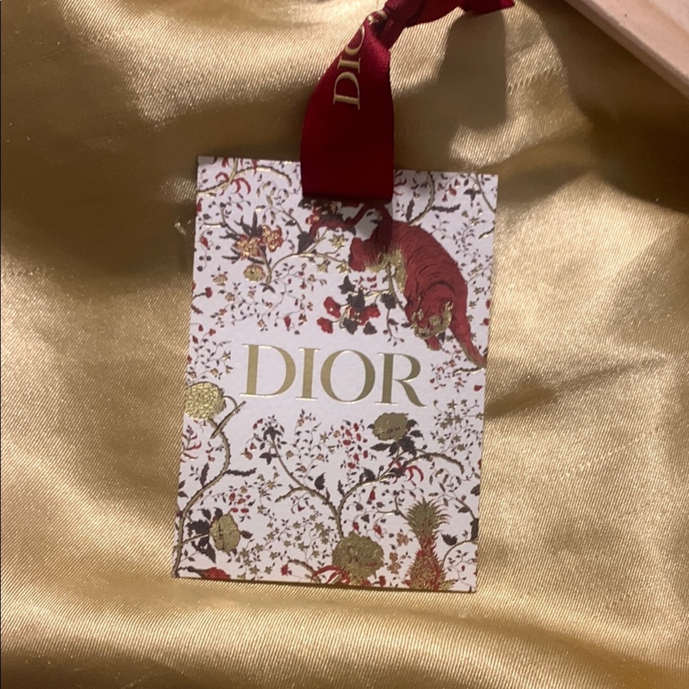 Dior Floral Tag with Red and Gold Accents NEW (price is for 1, 4 avail)